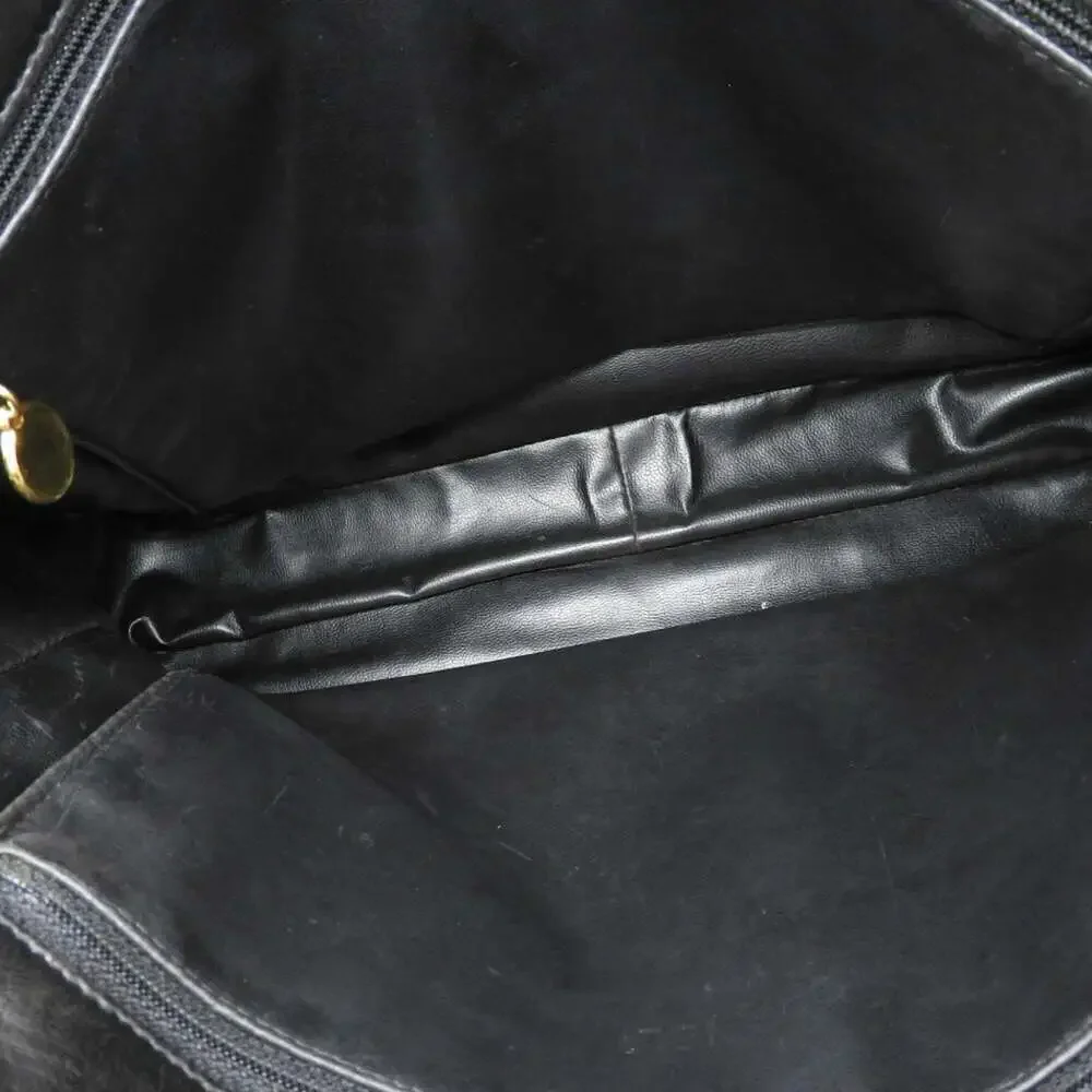 CHANEL Black Lambskin Leather Shoulder Bag